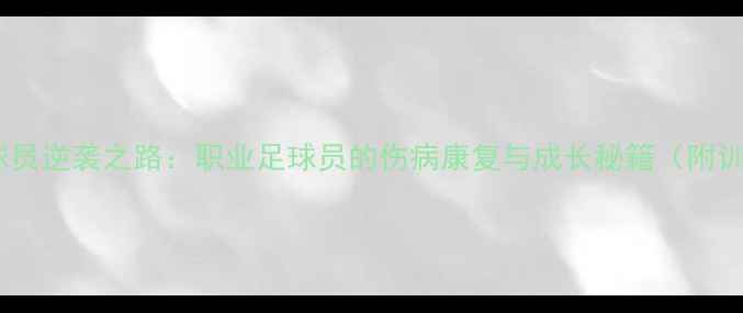 图片 🔥Thelin球员逆袭之路：职业足球员的伤病康复与成长秘籍（附训练计划）1