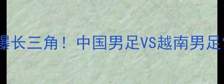 图片 🔥中越对决燃爆长三角！中国男足VS越南男足常州站全攻略2