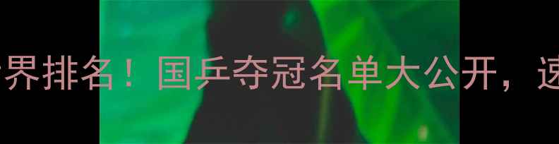 图片 🔥乒乓球双打最新世界排名！国乒夺冠名单大公开，速藏这份干货攻略🏓2