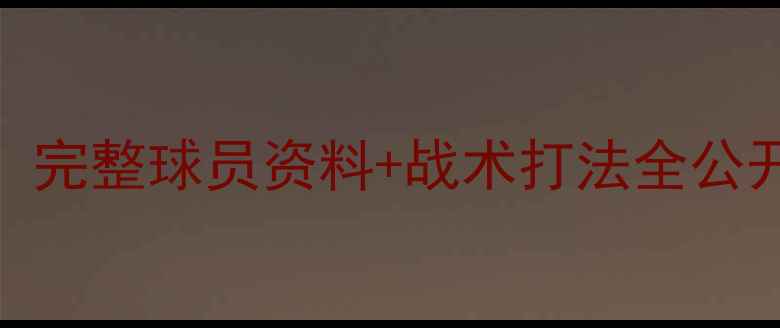 图片 🔥保莱塔赛季深度！完整球员资料+战术打法全公开（附最新阵容图）
