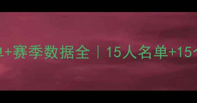 图片 🔥公牛队完整名单+赛季数据全｜15人名单+15个高光时刻回顾🏀