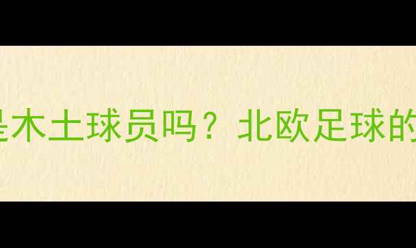 图片 🔥冰岛球员是木土球员吗？北欧足球的硬核基因！1
