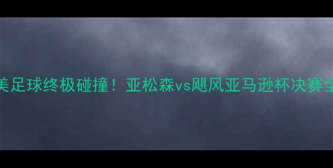 图片 🔥南美足球终极碰撞！亚松森vs飓风亚马逊杯决赛全攻略