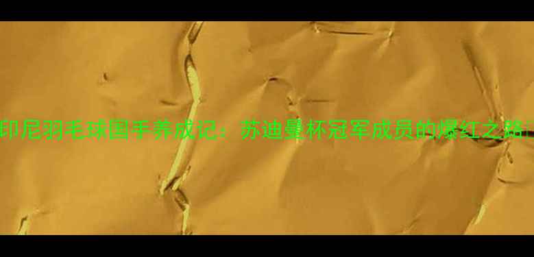 图片 🔥印尼羽毛球国手养成记：苏迪曼杯冠军成员的爆红之路🔥2