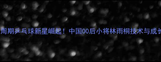 图片 🔥奥运周期乒乓球新星崛起！中国00后小将林雨桐技术与成长故事2