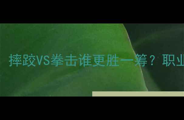 图片 🔥女子格斗巅峰对决！摔跤VS拳击谁更胜一筹？职业赛选手亲授实战技巧