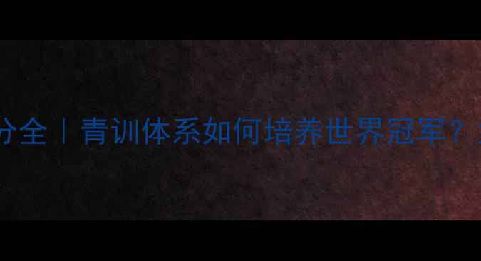图片 🔥德国乒乓球等级划分全｜青训体系如何培养世界冠军？业余爱好者必看攻略1