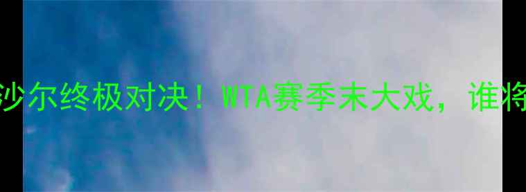 图片 🔥拉德万斯卡VS布沙尔终极对决！WTA赛季末大戏，谁将登顶年终第一？🔥