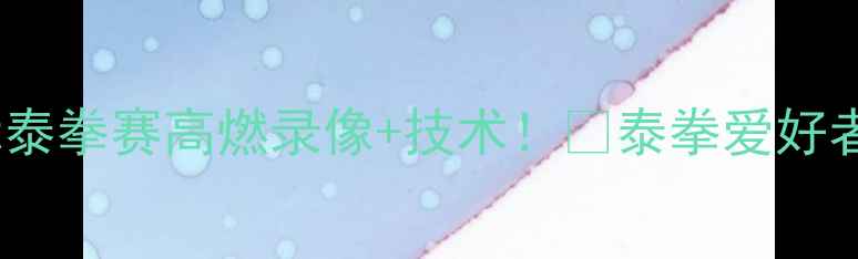 图片 🔥播求最新国际泰拳赛高燃录像+技术！💥泰拳爱好者必看健身干货1