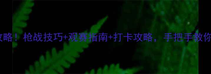 图片 🔥新加坡射击比赛全攻略！枪战技巧+观赛指南+打卡攻略，手把手教你玩转狮城热血赛事！2