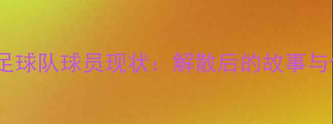 图片 🔥权健足球队球员现状：解散后的故事与传承🔥2