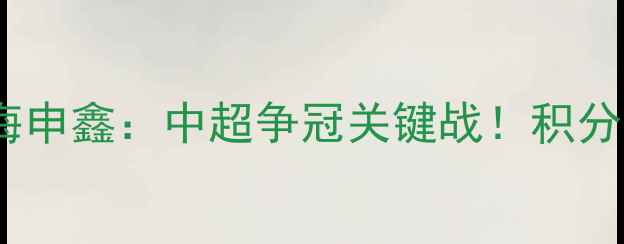 图片 🔥江苏苏宁vs上海申鑫：中超争冠关键战！积分榜TOP2对决全🔥1