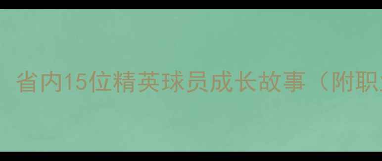 图片 🔥河北体育新势力！省内15位精英球员成长故事（附职业联赛表现数据）2