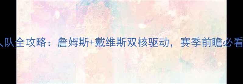 图片 🔥湖人队全攻略：詹姆斯+戴维斯双核驱动，赛季前瞻必看！🔥1