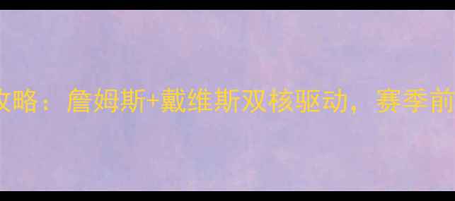 图片 🔥湖人队全攻略：詹姆斯+戴维斯双核驱动，赛季前瞻必看！🔥2