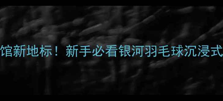 图片 🔥潍坊羽毛球馆新地标！新手必看银河羽毛球沉浸式体验全攻略🏸