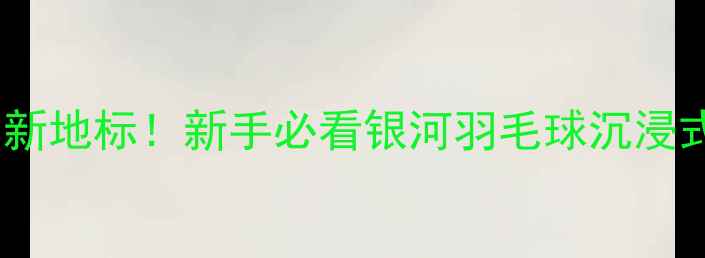 图片 🔥潍坊羽毛球馆新地标！新手必看银河羽毛球沉浸式体验全攻略🏸1