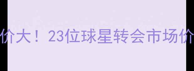 图片 🔥突尼斯世界杯身价大！23位球星转会市场价值（附最新排名）