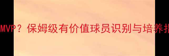 图片 🔥篮球如何找到隐形MVP？保姆级有价值球员识别与培养指南（附训练模板）2