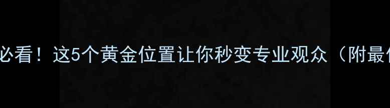 图片 🔥网球比赛观赛必看！这5个黄金位置让你秒变专业观众（附最佳观赛时间表）1
