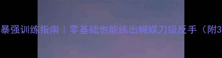 图片 🔥羽毛球反手暴强训练指南｜零基础也能练出蝴蝶刀级反手（附30天计划表）1