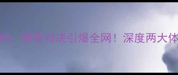 图片 🔥蓝桑坤VS张开印：跨界对决引爆全网！深度两大体育巨星巅峰碰撞