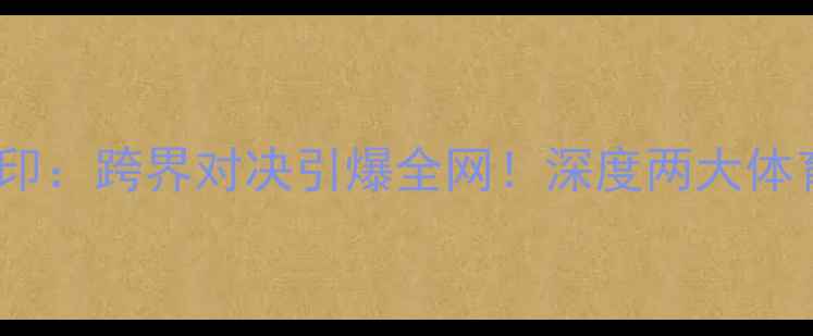 图片 🔥蓝桑坤VS张开印：跨界对决引爆全网！深度两大体育巨星巅峰碰撞2