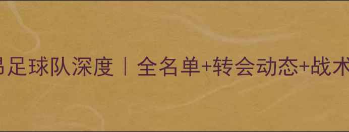 图片 🔥赛季里昂足球队深度｜全名单+转会动态+战术板拆解🔥1