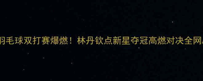 图片 🔥越南羽毛球双打赛爆燃！林丹钦点新星夺冠高燃对决全网刷屏🔥1