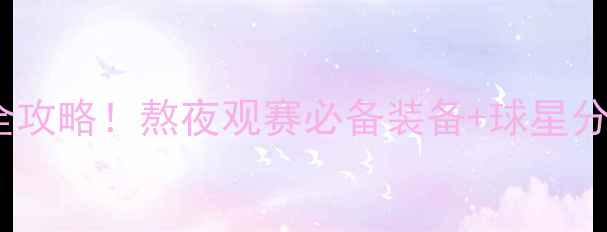 图片 🔥足球赛高能时刻全攻略！熬夜观赛必备装备+球星分析+观赛礼仪指南✨