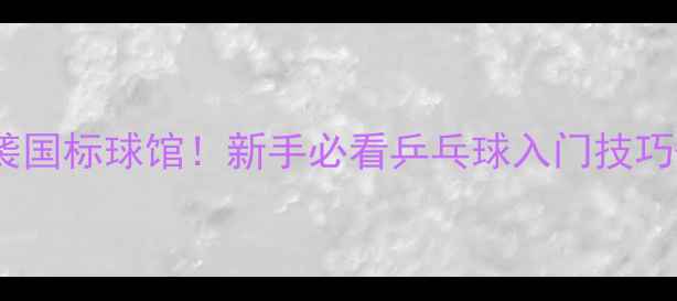 图片 🔥零基础3个月逆袭国标球馆！新手必看乒乓球入门技巧+实战训练指南🔥2