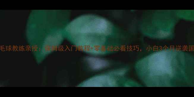 图片 🔥马林羽毛球教练亲授：保姆级入门教程+零基础必看技巧，小白3个月逆袭国标选手💥