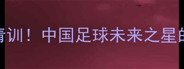 图片 🔥鲁能足校青训！中国足球未来之星的成长密码🔥
