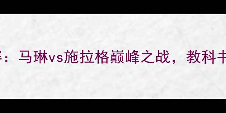 图片 2004雅典奥运会男单决赛：马琳vs施拉格巅峰之战，教科书级攻防演绎乒乓球美学2