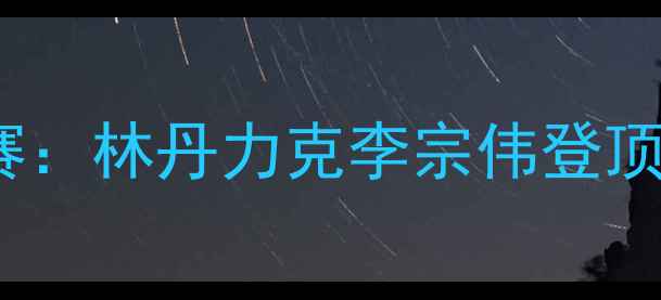 图片 2009年中国羽毛球公开赛：林丹力克李宗伟登顶，中国包揽五金创历史1