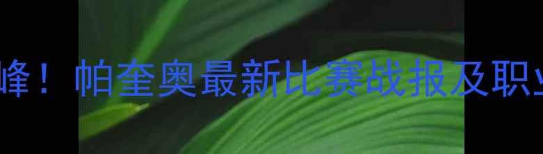 图片 39岁铁拳再战巅峰！帕奎奥最新比赛战报及职业生涯终极回顾2