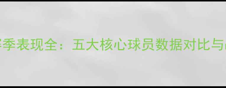 图片 BabaCar球员赛季表现全：五大核心球员数据对比与战术价值评估2