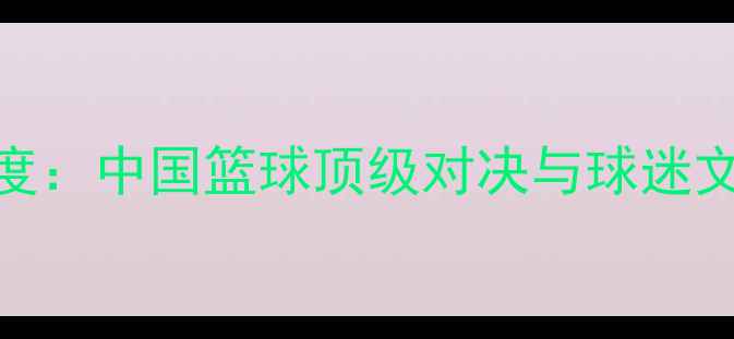 图片 CBA全明星赛深度：中国篮球顶级对决与球迷文化现象级传播1
