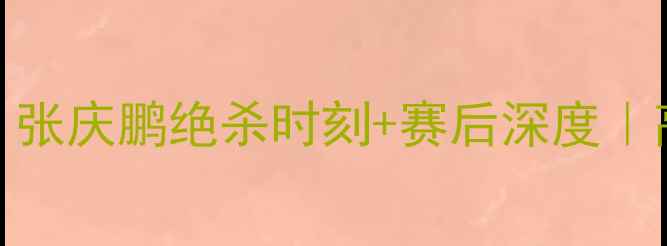图片 CBA北京vs辽宁热血对决！张庆鹏绝杀时刻+赛后深度｜高清完整版录像+观赛攻略