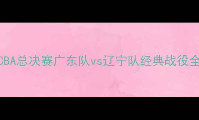 图片 CBA总决赛广东队vs辽宁队经典战役全