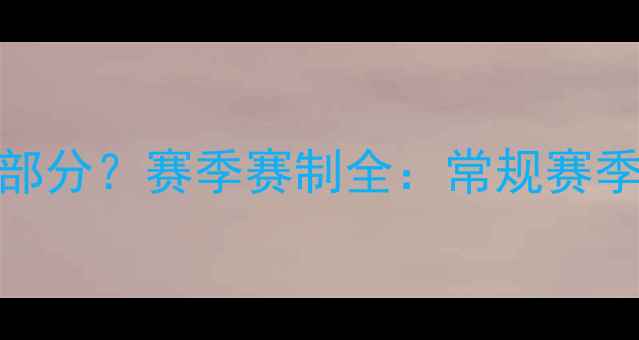 图片 CBA比赛分为哪几部分？赛季赛制全：常规赛季后赛国际赛事全2