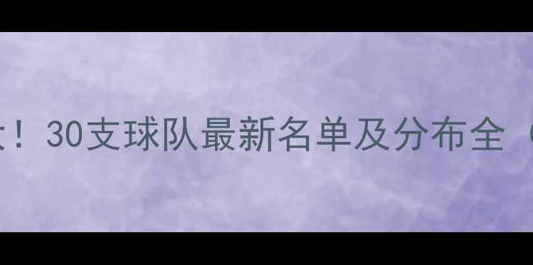 图片 NBA球员总量大！30支球队最新名单及分布全（附深度数据）