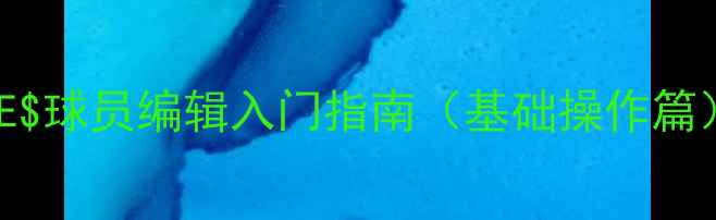 图片 PE$球员编辑入门指南（基础操作篇）