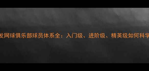 图片 ✨全网首发网球俱乐部球员体系全：入门级、进阶级、精英级如何科学分级？🏆