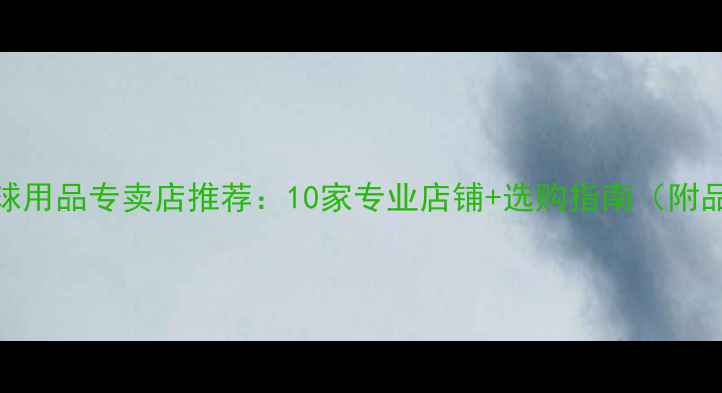 图片 上海乒乓球用品专卖店推荐：10家专业店铺+选购指南（附品牌攻略）