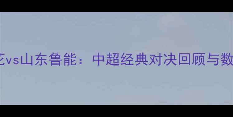图片 上海申花vs山东鲁能：中超经典对决回顾与数据分析1