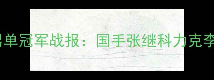 图片 上海羽毛球公开赛男单冠军战报：国手张继科力克李宗伟夺冠历程深度2