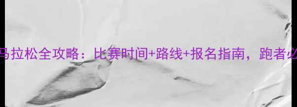 图片 上海马拉松全攻略：比赛时间+路线+报名指南，跑者必看！