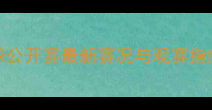 图片 世界乒乓球公开赛最新赛况与观赛指南：全攻略