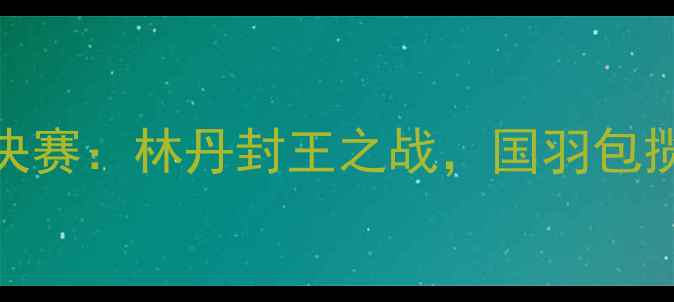 图片 世界羽毛球锦标赛总决赛：林丹封王之战，国羽包揽五金创历史最佳战绩